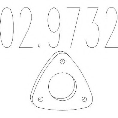 MTS 02.9732 Gasket, exhaust pipe